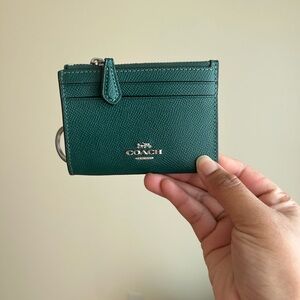 Coach Green Card Holder Wallet